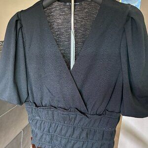 INC Cropped Black Woman's Top  Size L.